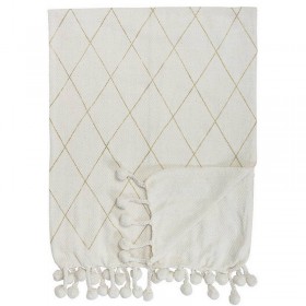 Bloomingville palm leaf cotton throw
