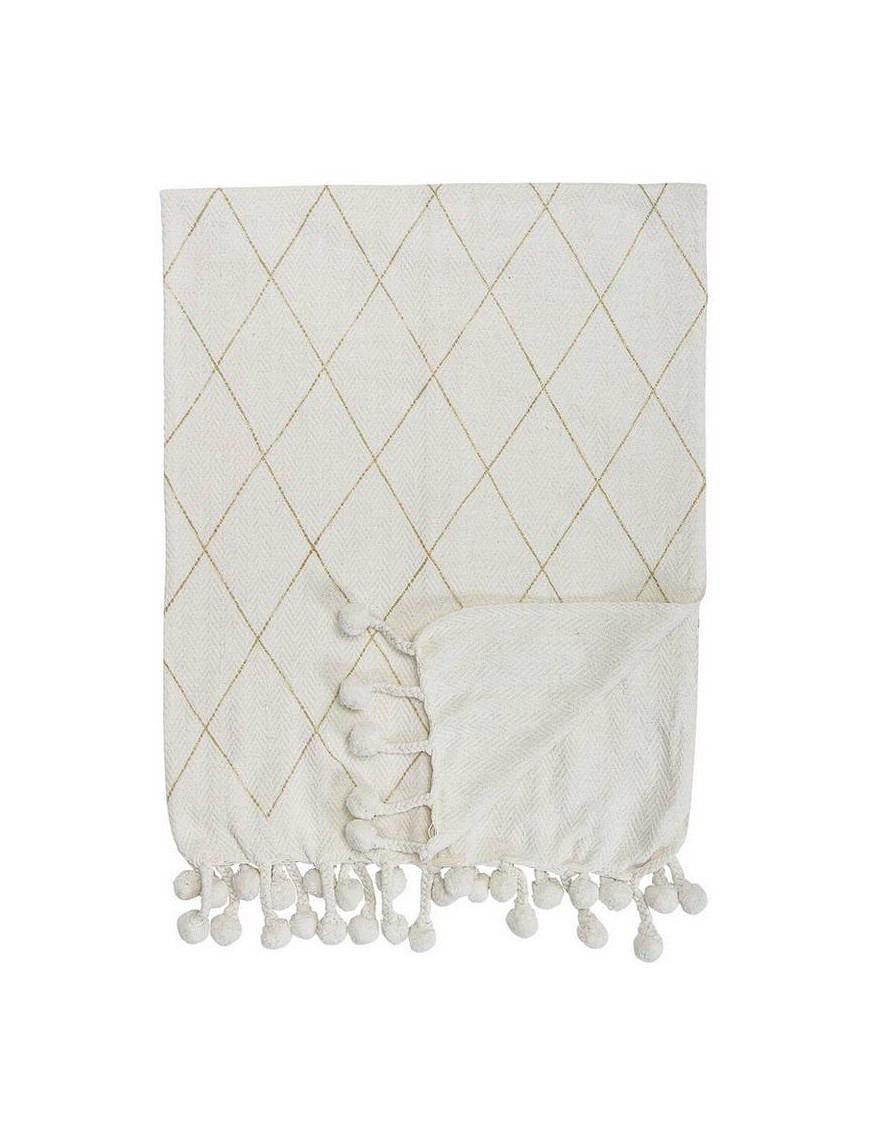 Bloomingville palm leaf cotton throw