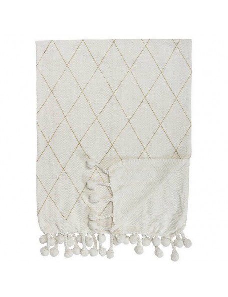 Bloomingville palm leaf cotton throw