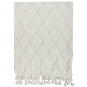 Bloomingville palm leaf cotton throw