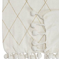 Bloomingville palm leaf cotton throw