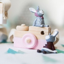 Camera, wooden toy - grey