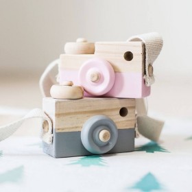 Camera, wooden toy - grey