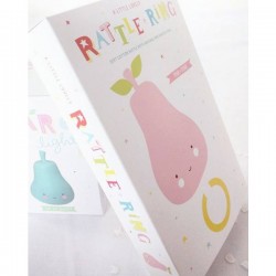 A Little Lovely Company rattle : pink pear