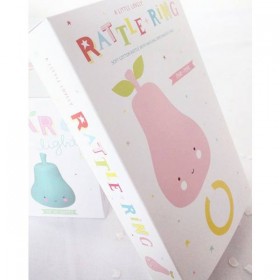 A Little Lovely Company rattle : pink pear