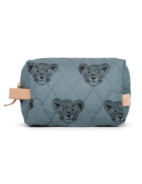 MOUMOUT - duffle pouch : blue / lion "Simba" MOUMOUT - duffle pouch : blue / lion "Simba"
