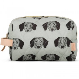 MOUMOUT - large duffle pouch : almond/dog "Toto"