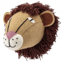 Bloomingville wall decor : lion head, wool