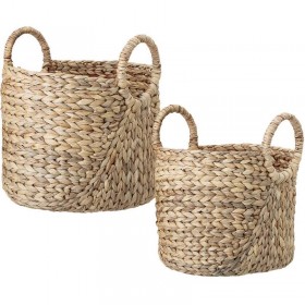 Bloomingville water hyacinth basket, nature set of 2