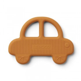 Anneau de dentition silicone Liewood : voiture, moutarde