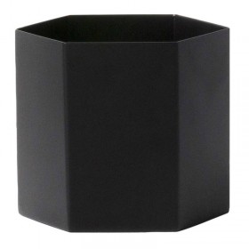 Cache-pot hexagonal noir - large - Ferm living