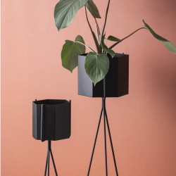 Ferm living hexagonal pot - black, large