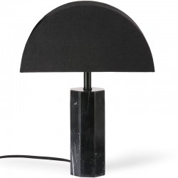 HK Living black marble table lamp "semi-circle"