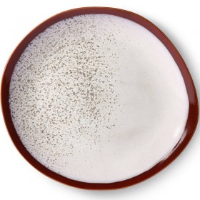 HK Living ceramic 70's dinner plate, frost