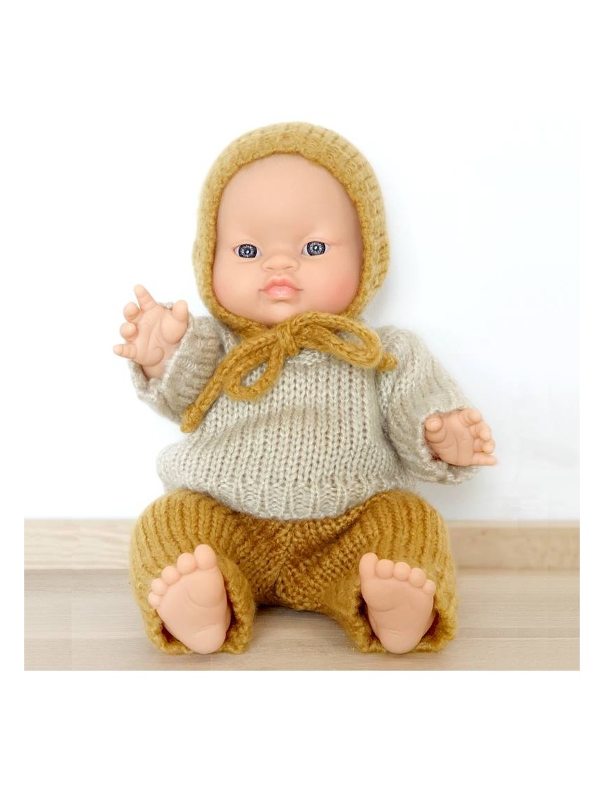 Asian baby boy doll : wooly set