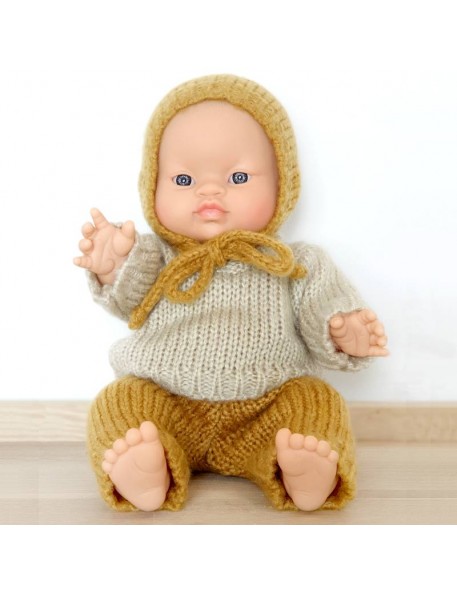 Asian baby boy doll : wooly set