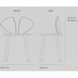 Chaise Mouse school (6-10ans), chêne laqué