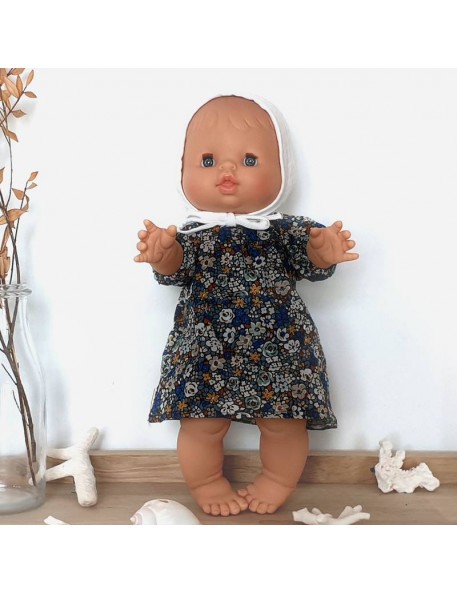 Baby girl doll : red flowers romper & baby hat Baby girl doll : red flowers romper & baby hat