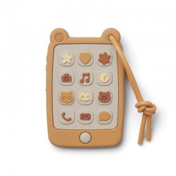 Liewood mobile phone teether, mustard