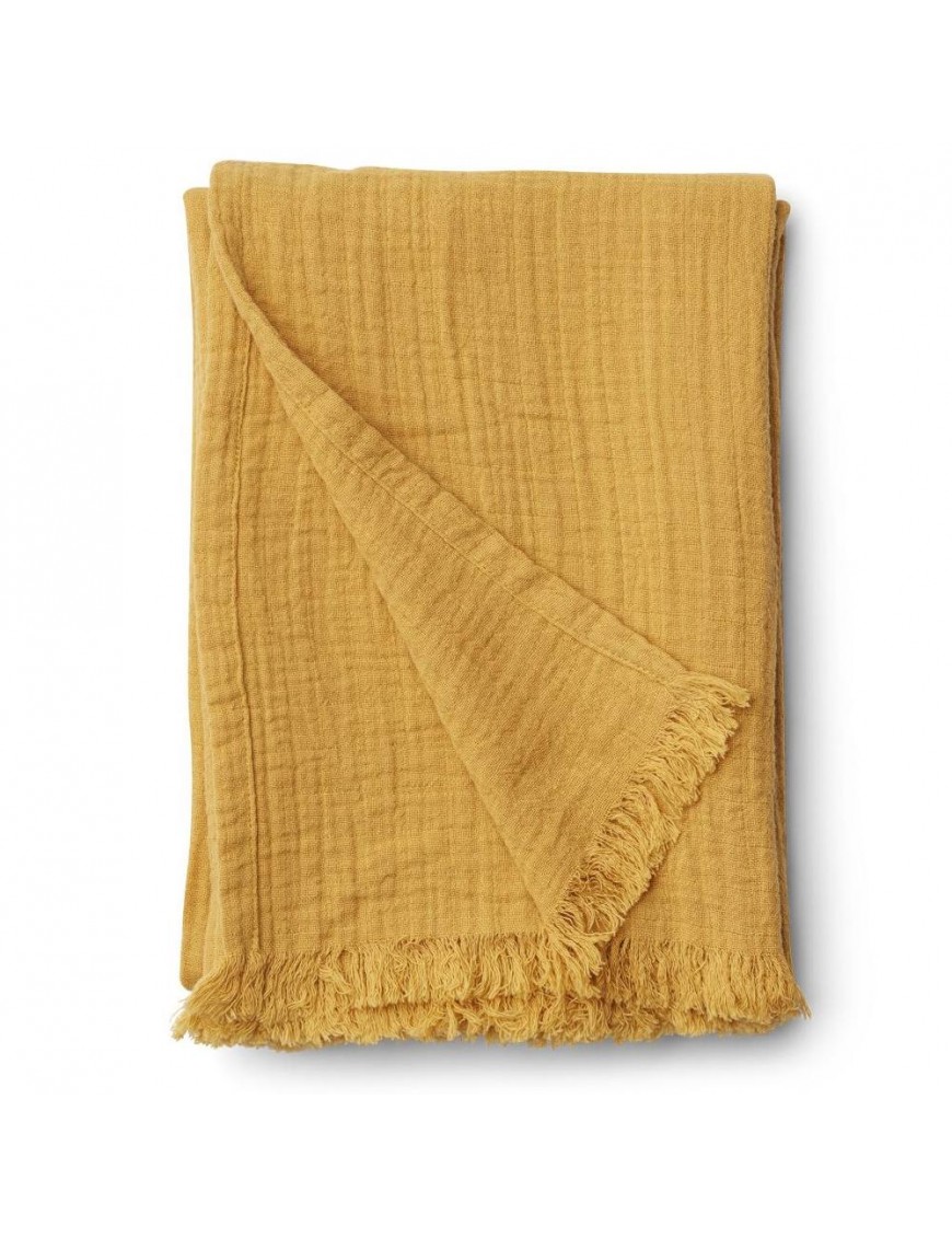 Liewood Couverture Bebe Gaze De Coton Jaune Magda