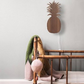 ferm living pineapple lamp - smoked oak