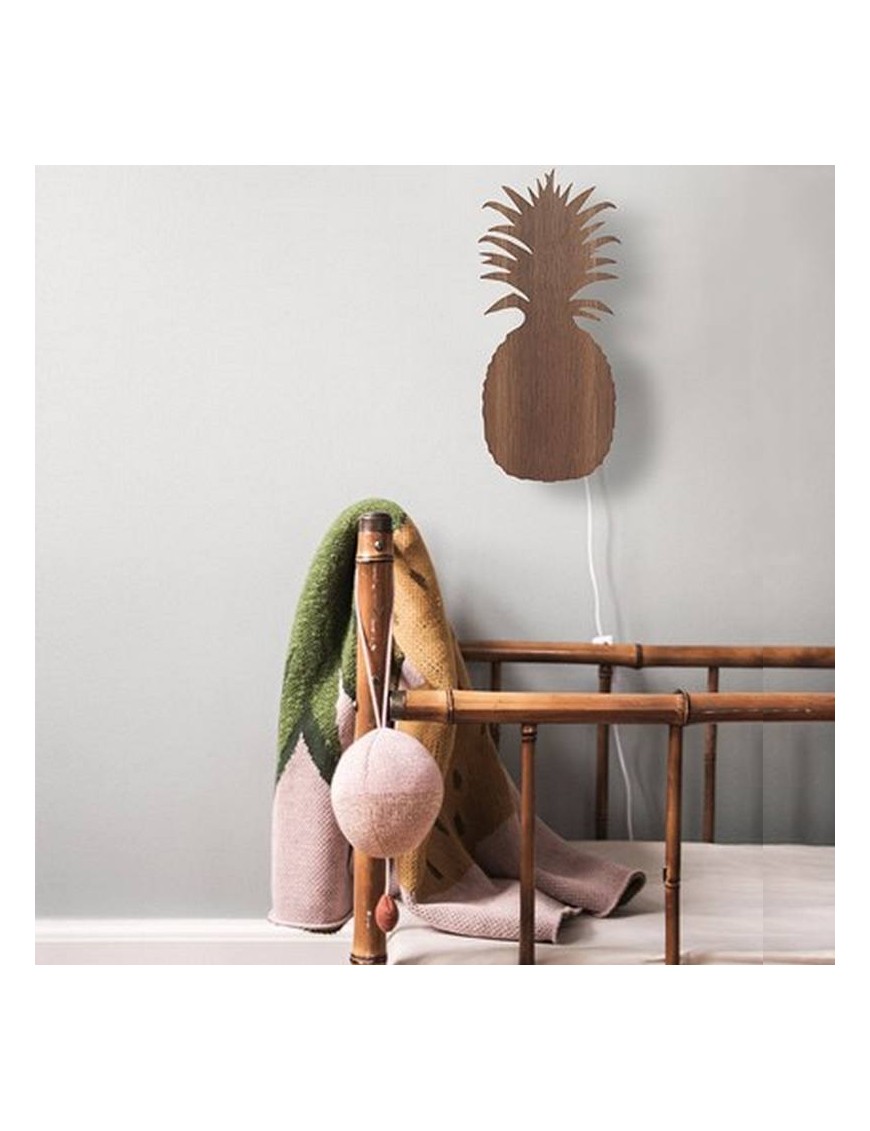 ferm living pineapple lamp - smoked oak