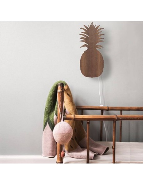 ferm living pineapple lamp - smoked oak