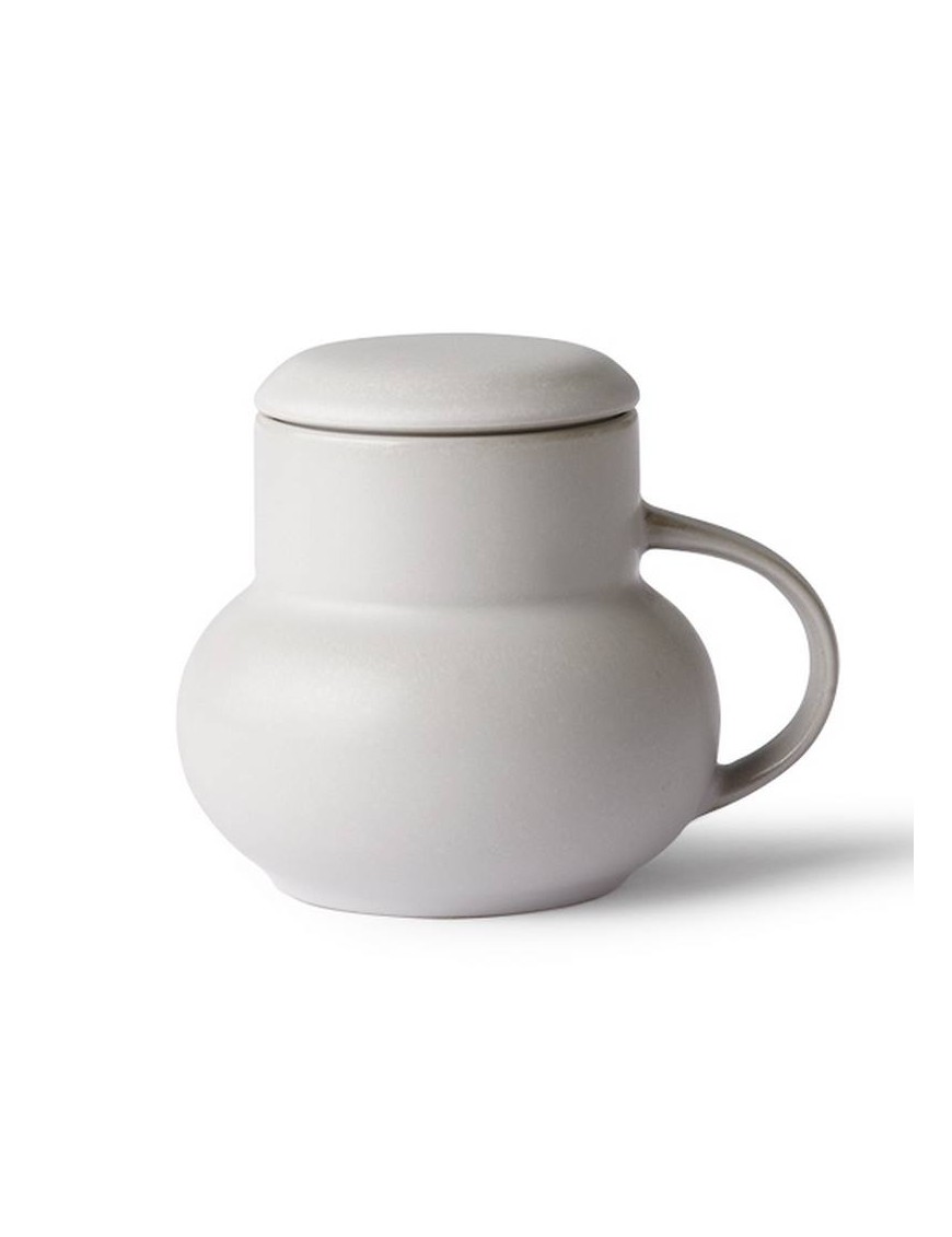 Mug gris avec couvercle "bubble" HK living