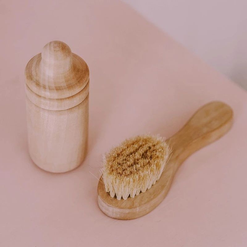 wooden doll bottle