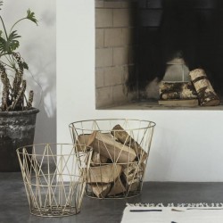 FERM living panier corbeille laiton "wire basket"