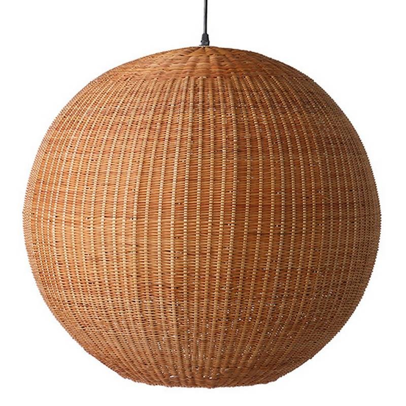 HK Living bamboo pendant ball lamp 60cm