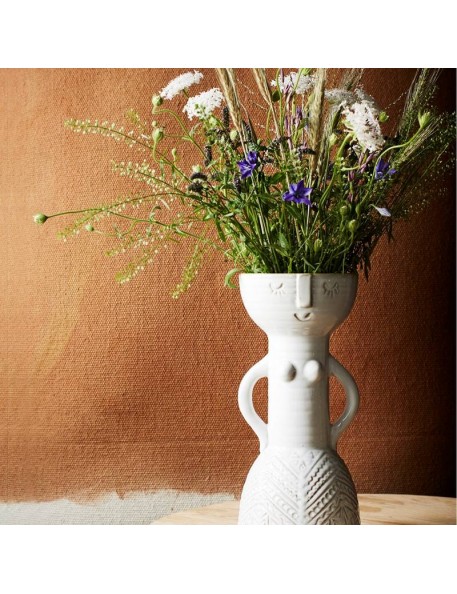 Vase blanc visage femme Madam Stoltz Vase blanc visage femme Madam Stoltz