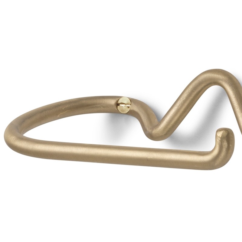 Ferm Living Brass Toilet Paper Holder Curvature - Ferm Living Bathroom Shelf Brass Ferm Living Brass Toilet Paper Holder Curvature - Ferm Living Bathroom Shelf Brass