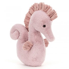 Peluche hippocampe Jellycat Sienna 28 cm – doudou marin rose pour bébé
