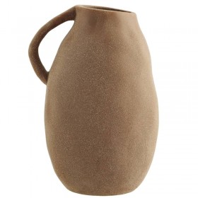 Madam Stoltz stoneware vase with handle (L)