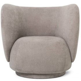 Fauteuil "Lounge chair Rico" bouclé Ferm living