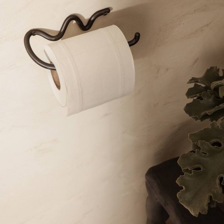 support pour papier toilette en métal noir