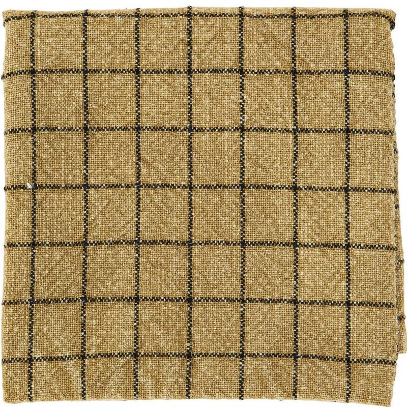 Madam Stoltz woven kitchen towel mustard