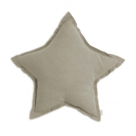 Numero 74 coussin étoile beige, small D30cm
