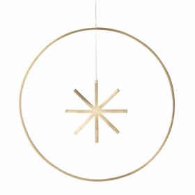 Ferm Living christmas ornament - winterland brass star - Large