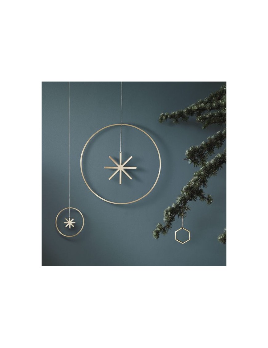 Ferm Living christmas ornament - winterland brass star - Large