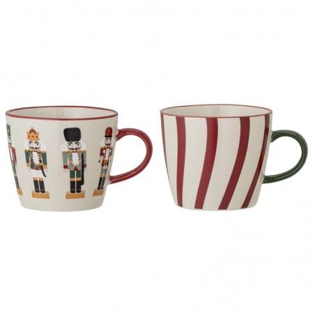 Coffret de 2 tasses de Noel scadninave, casse-noisettes - Bloomingville Coffret de 2 tasses de Noel scadninave, casse-noisettes - Bloomingville