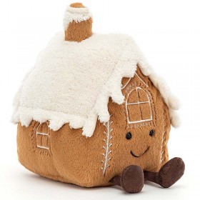 Peluche maison en pain d'épices gingerbread house
