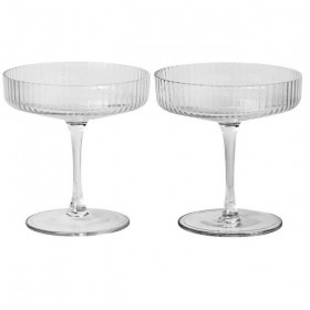 Ferm living "ripple" champagne saucer (x2)