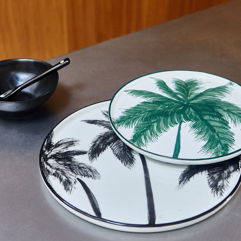 Assiettes plates palmier - Beau M Store