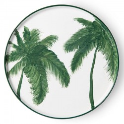 assiette 25cm palmier vert hk living