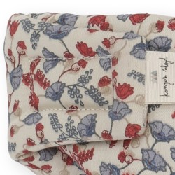Bib, diaper with velcro closure and muslin cloth for the doll konges sloejd marche de fleur fabric