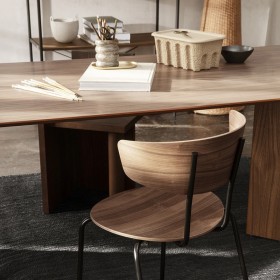 chaise design en noyer herman ferm-lving