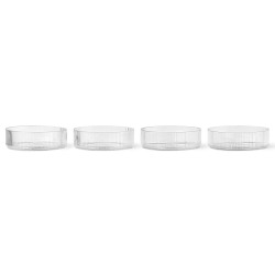 coupe ripple en verre transparent lot de 4 ferm living