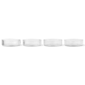 coupe ripple en verre transparent lot de 4 ferm living